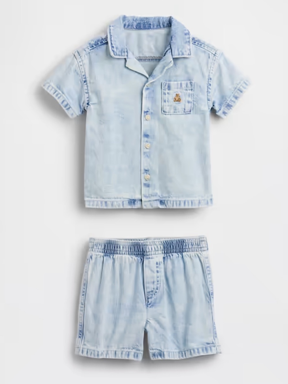 Baby GAP Denim shirt and shorts set 6-12 months